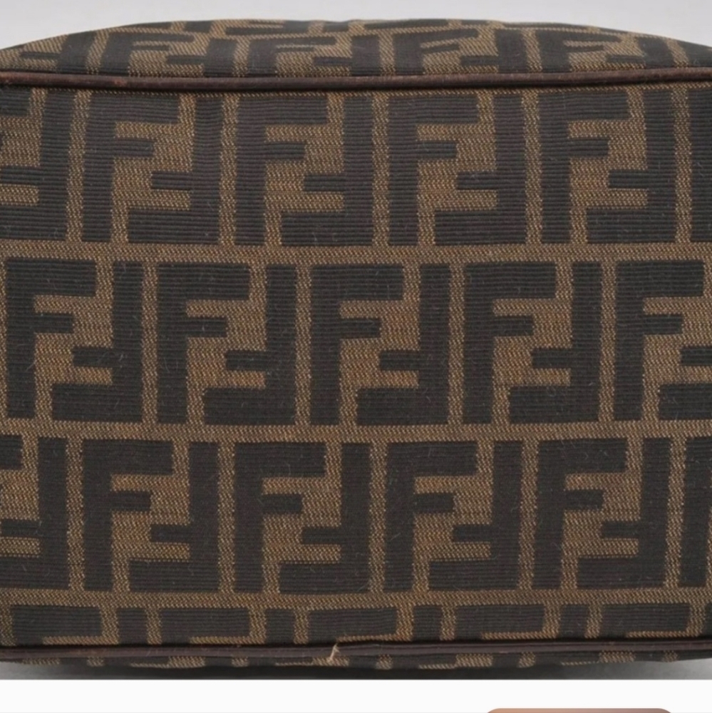 FENDI Vintage Zucca Hand Bag Canvas Leather Brown USED - LIVE SHOW Listing! - Picture 10 of 16